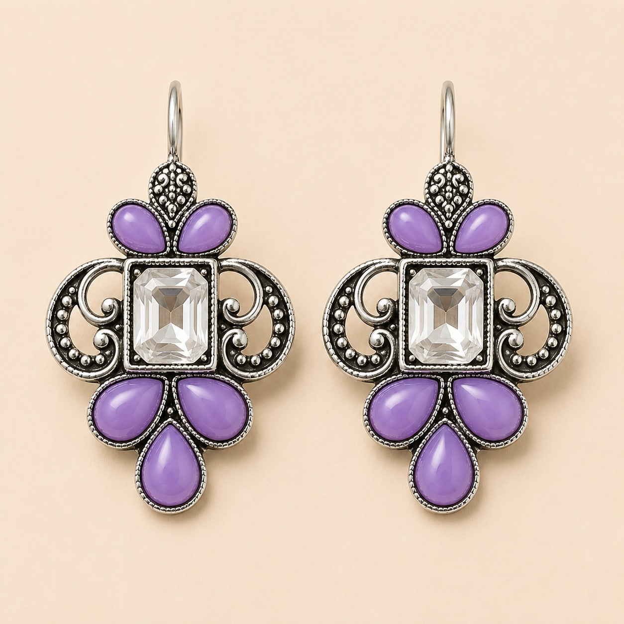 Royal Mint Pearl Oxidised Earrings