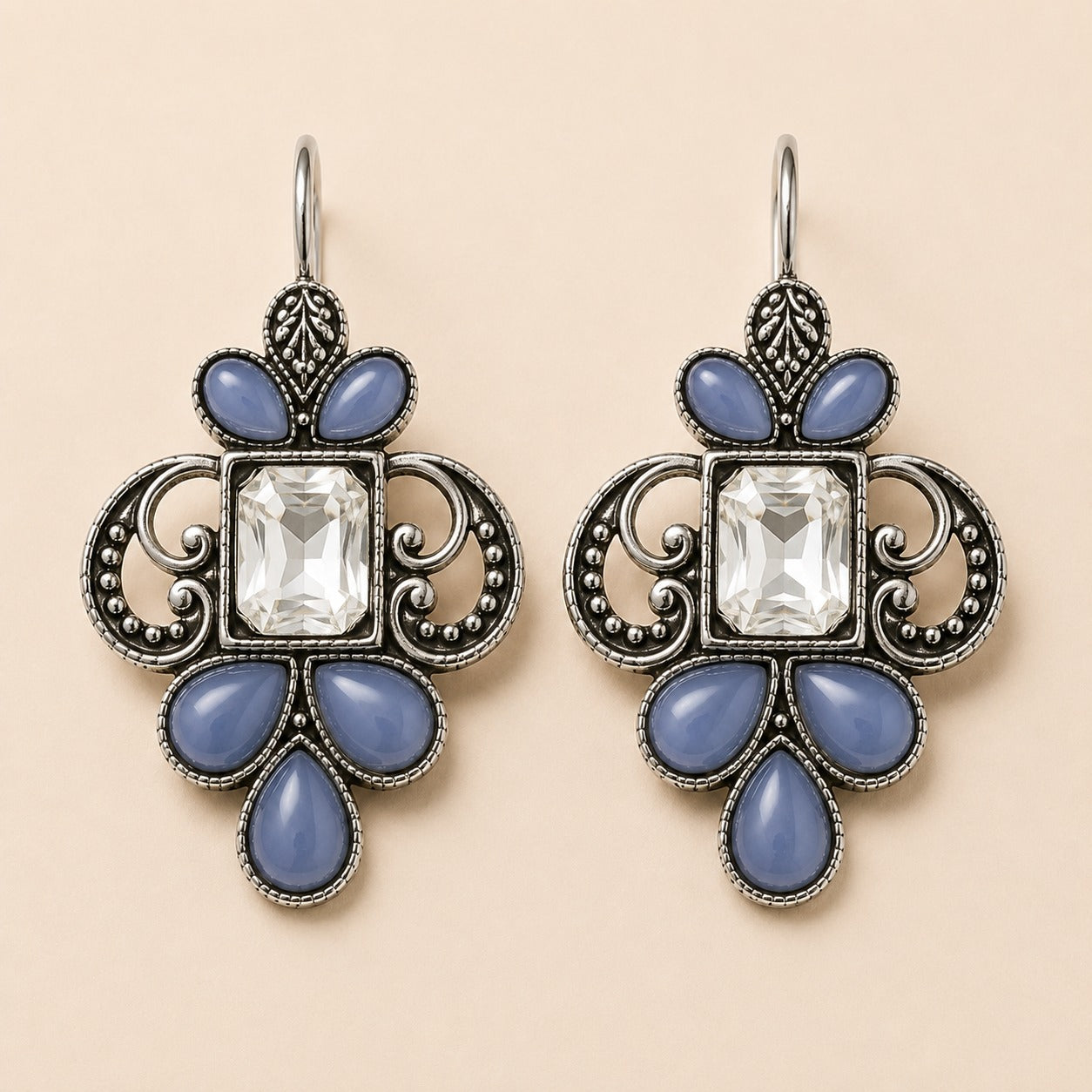 Royal Mint Pearl Oxidised Earrings