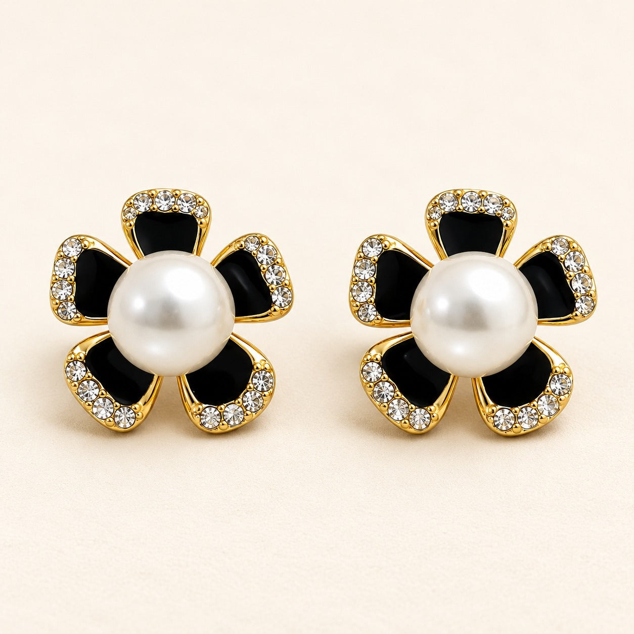 Celeste Midnight Flower Bloom Earrings