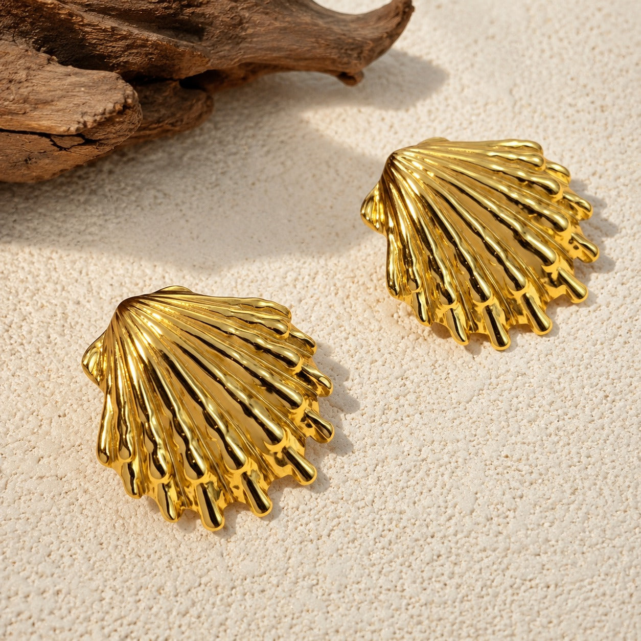 18k Gold Plated shell Shape Anti Tranish Earring