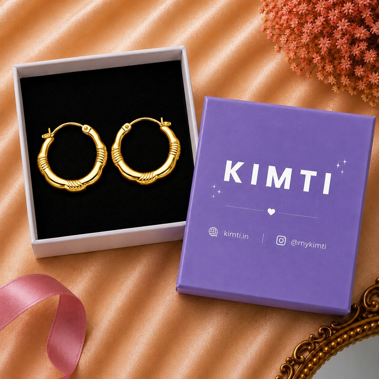 18K Gold Plated Noira Luxe Hoops Earrings