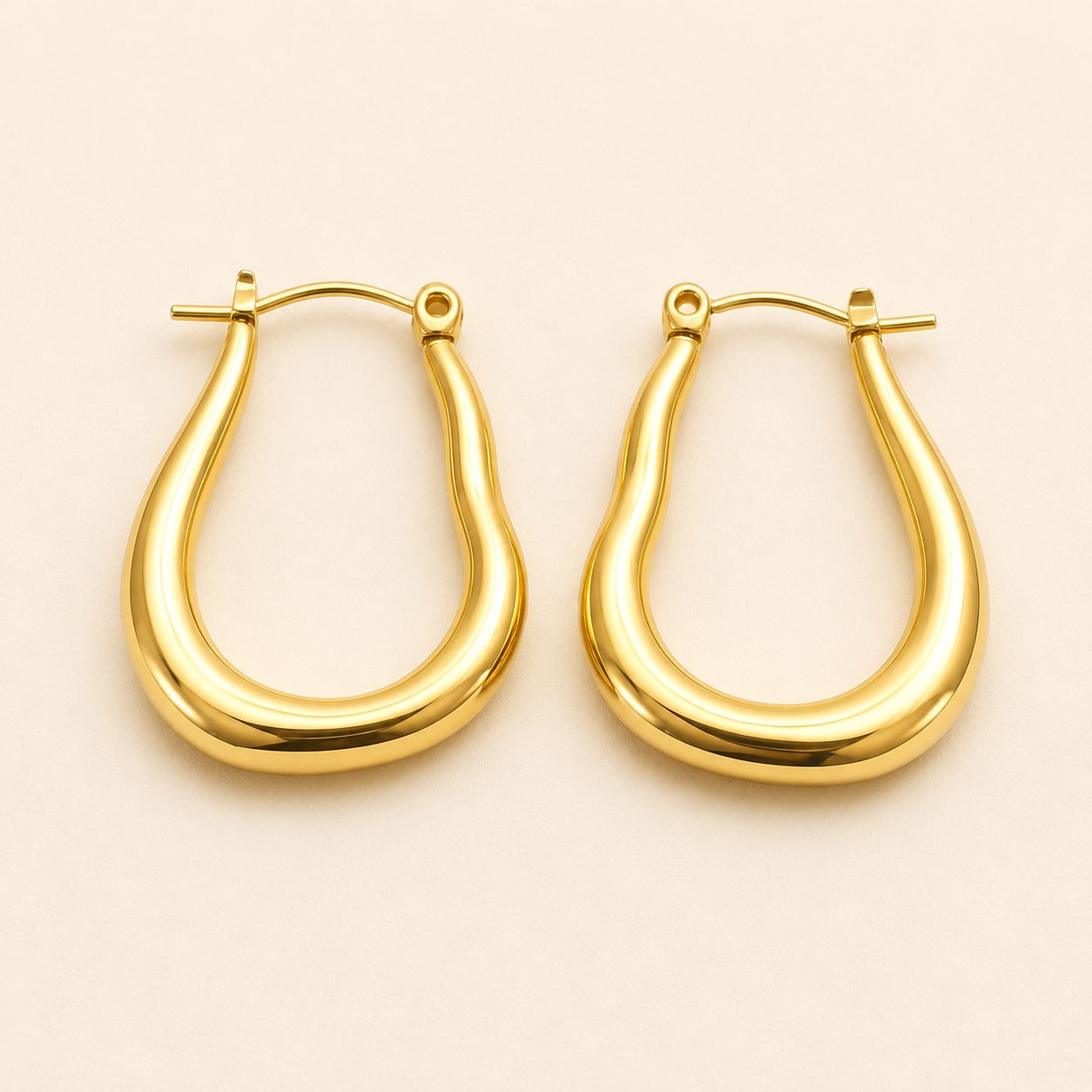18K Gold Plated Daily Wear Gold Hoop Earrings