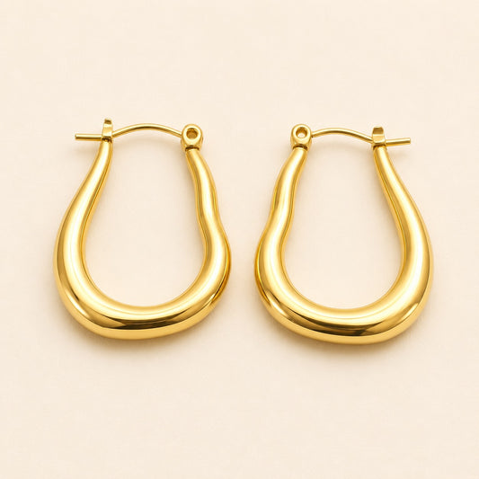 18K Gold Plated Daily Wear Gold Hoop Earrings