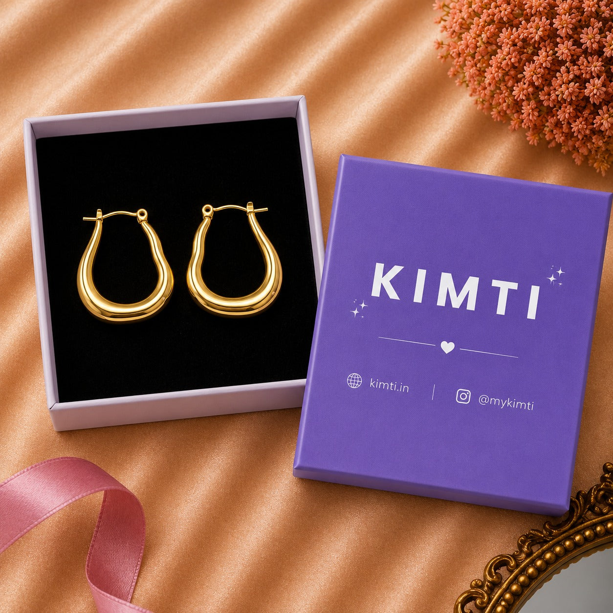 18K Gold Plated Daily Wear Gold Hoop Earrings
