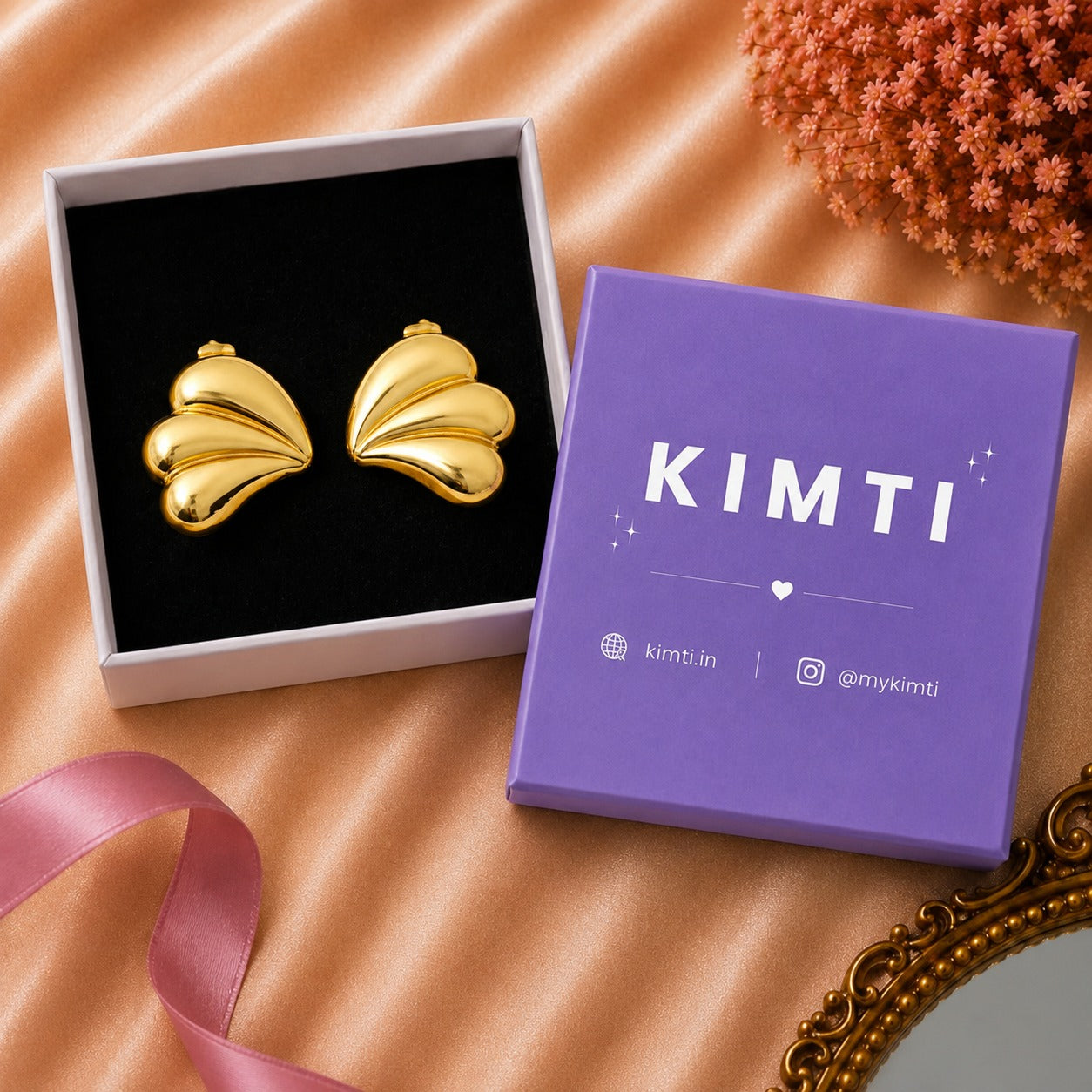 18K Gold Plated Lustre Wave Earrings