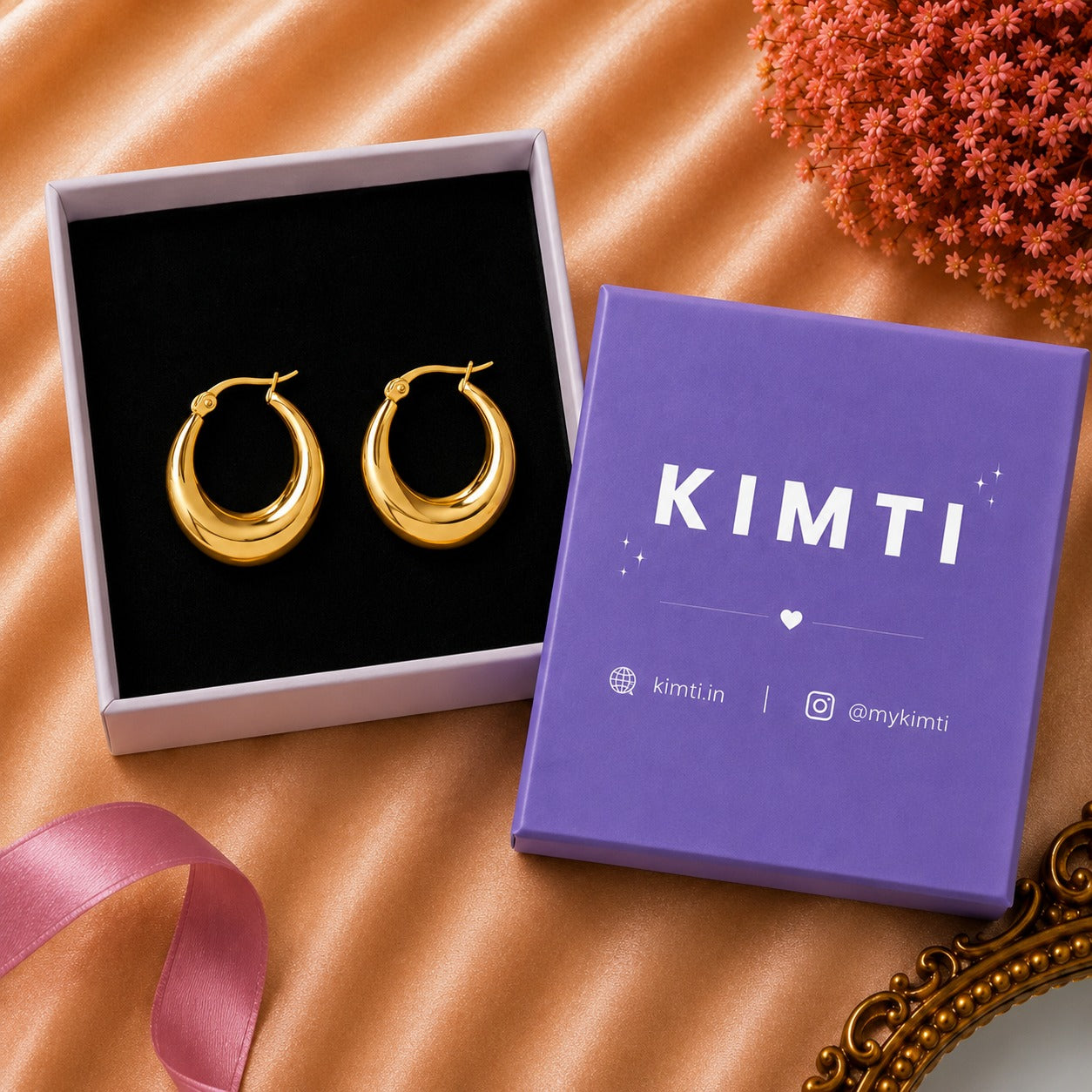 18K Gold Plated Gigi Hoop Anti Tarnish Earring