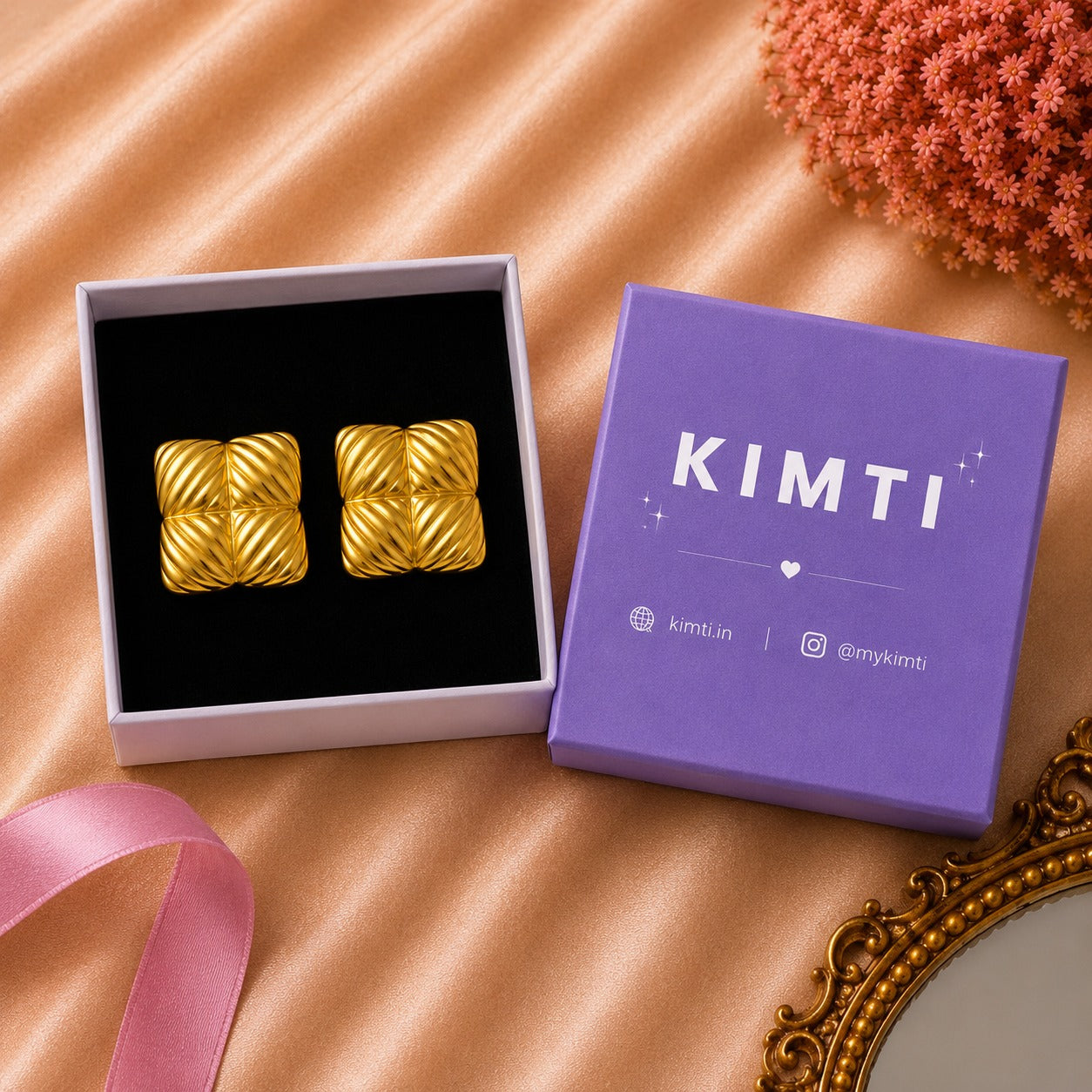 18k gold plated Luxe Pillow earring