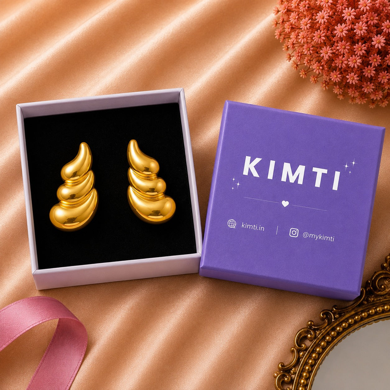 18K Gold Plated Luna Drip Earrings