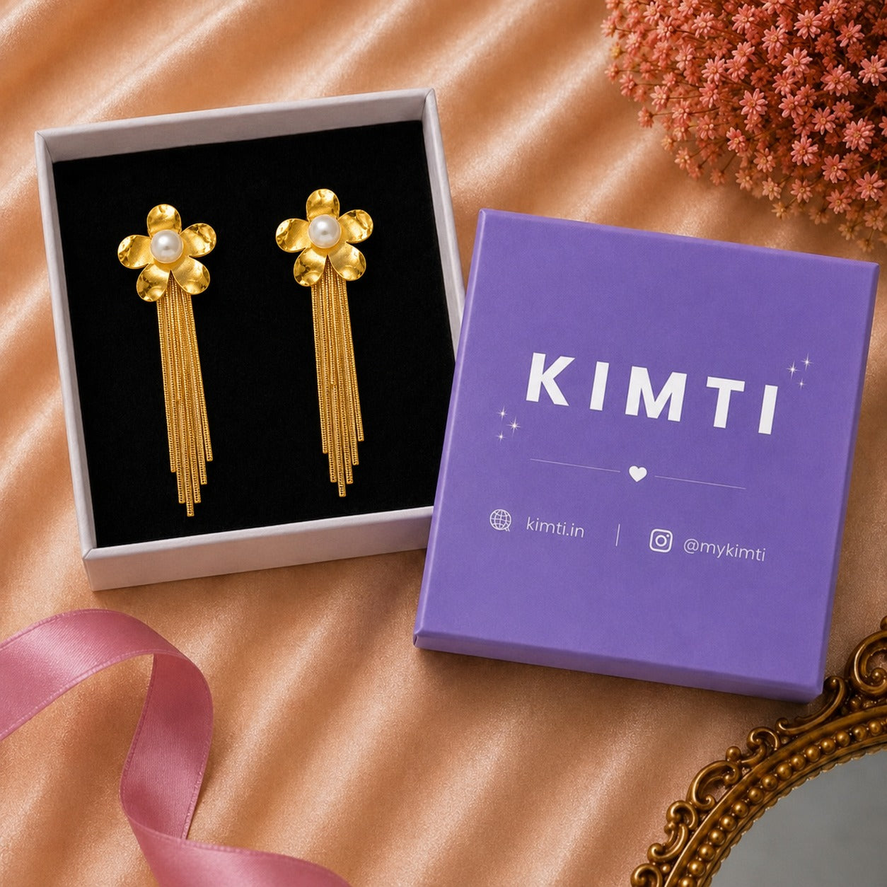 Tassel Elegant Long Earrings, Vintage Pearl Earrings