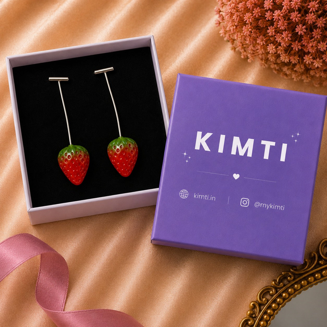 Just Rs. 49 Starry Strawberry Red Drop Earring