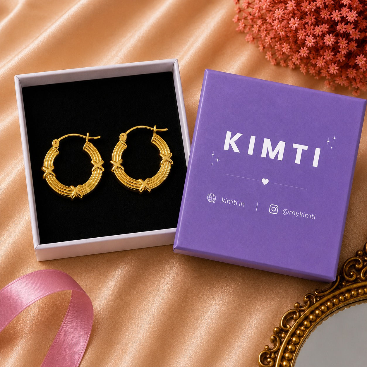 Golden Eterna Shine Hoops Anti Tarnish Earring