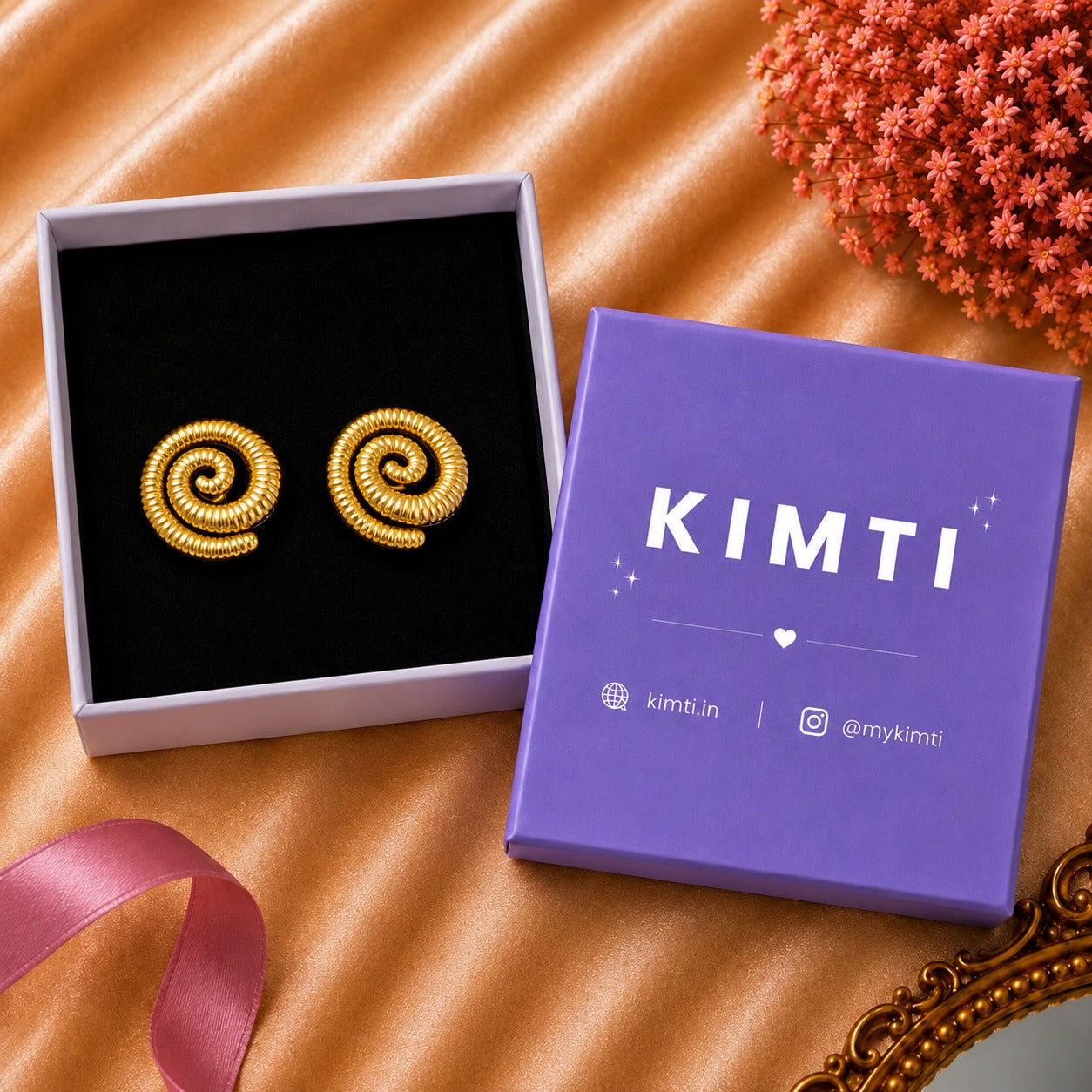 18K Gold Plated Vortex Shine Earrings