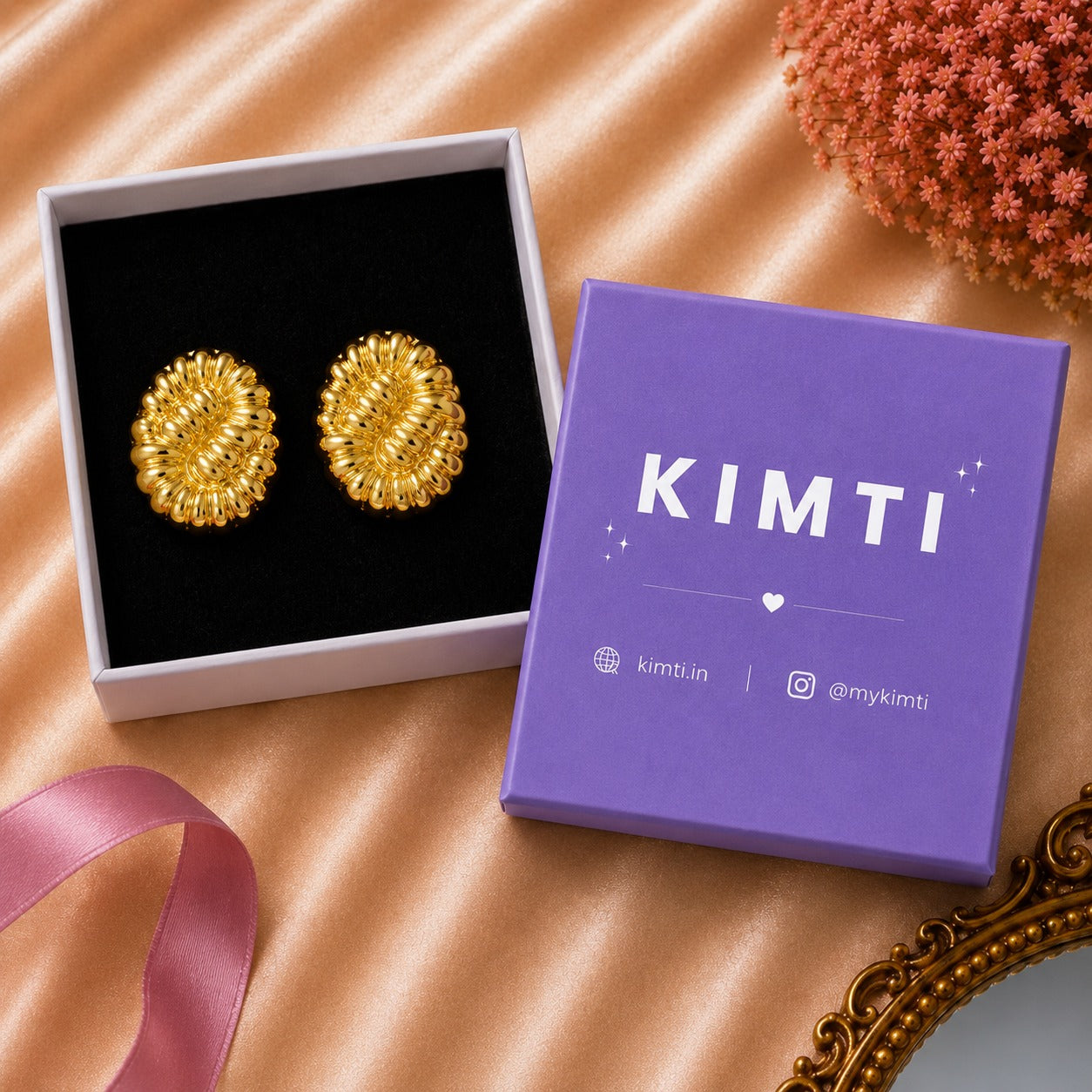 18K Gold Plated  Contemporary Shaped  Earrings