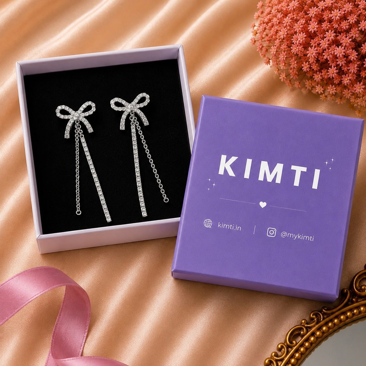 Sparkle Bowline Drop Earrings