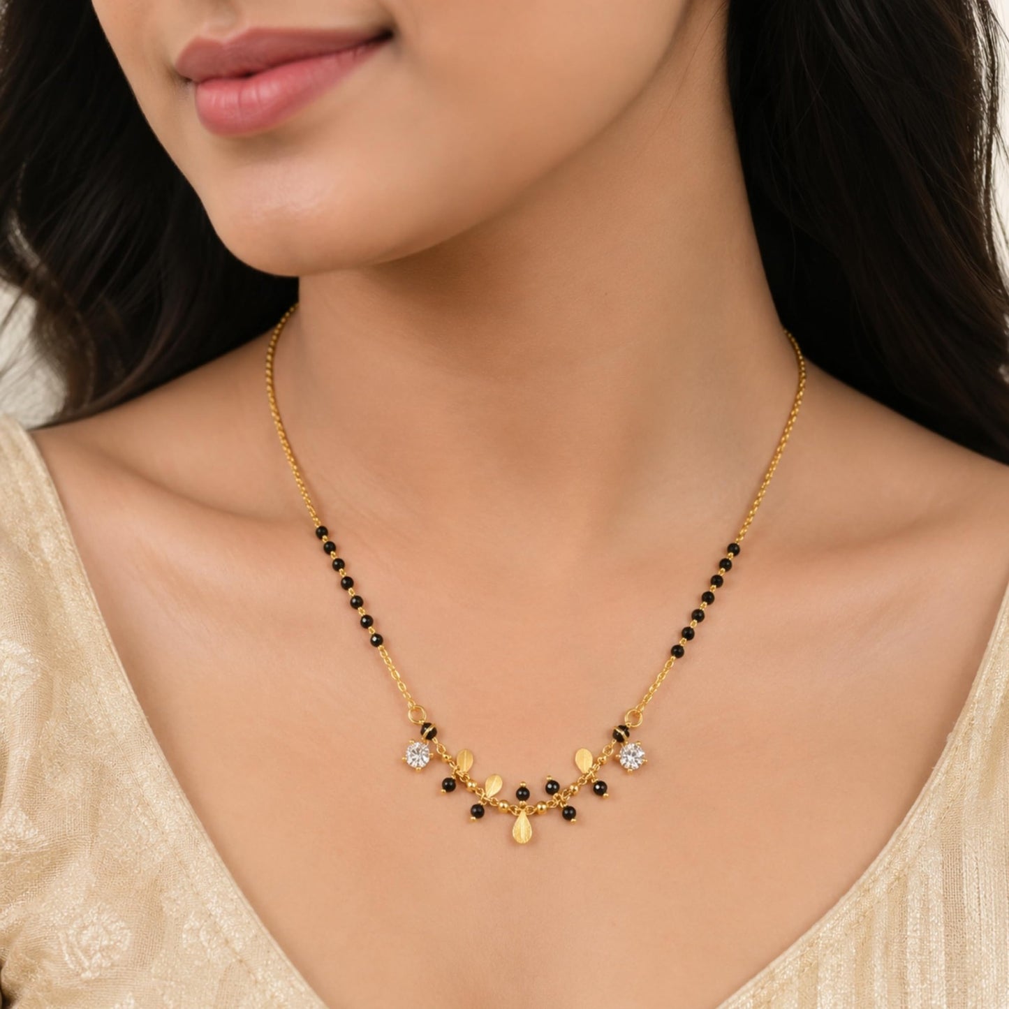 Designer Black Bead Mangalsutra