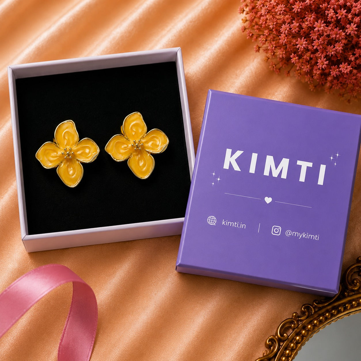Blooming Gold Flower Earrings