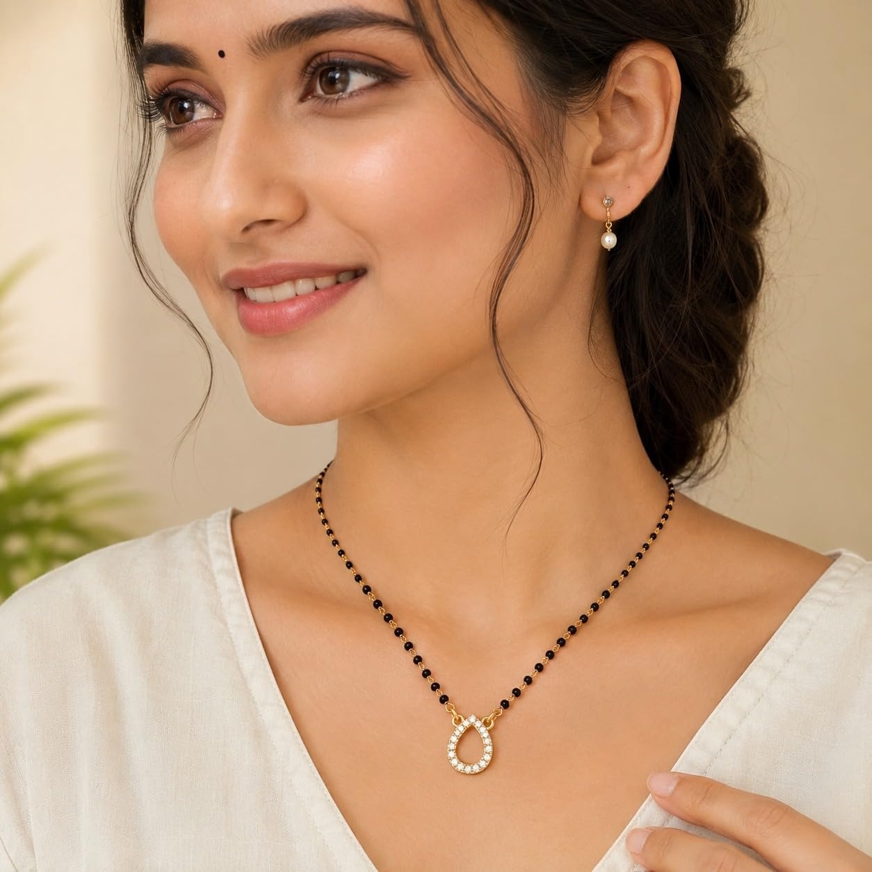 Teardrop Diamond Mangalsutra