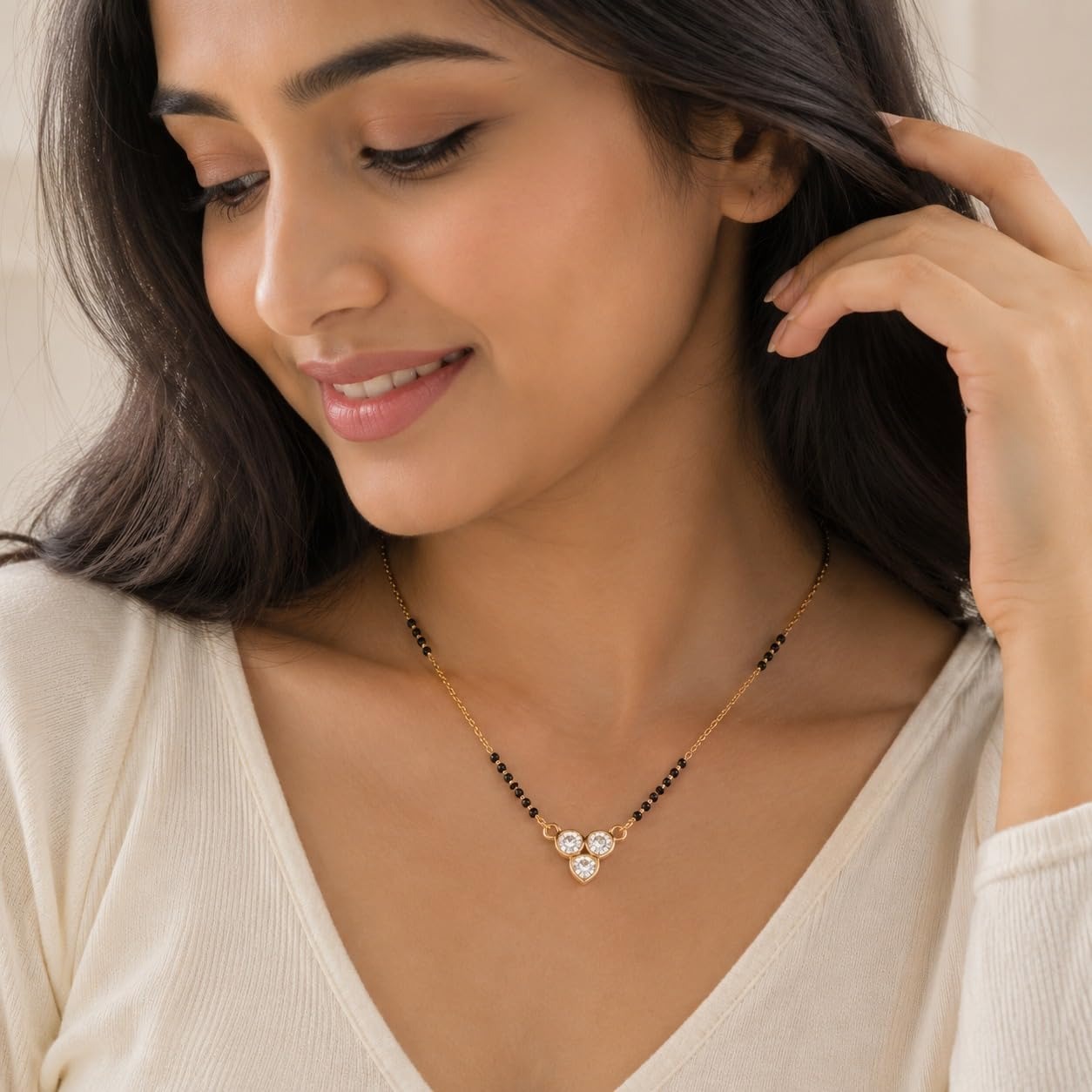 Trio Diamond Mangalsutra