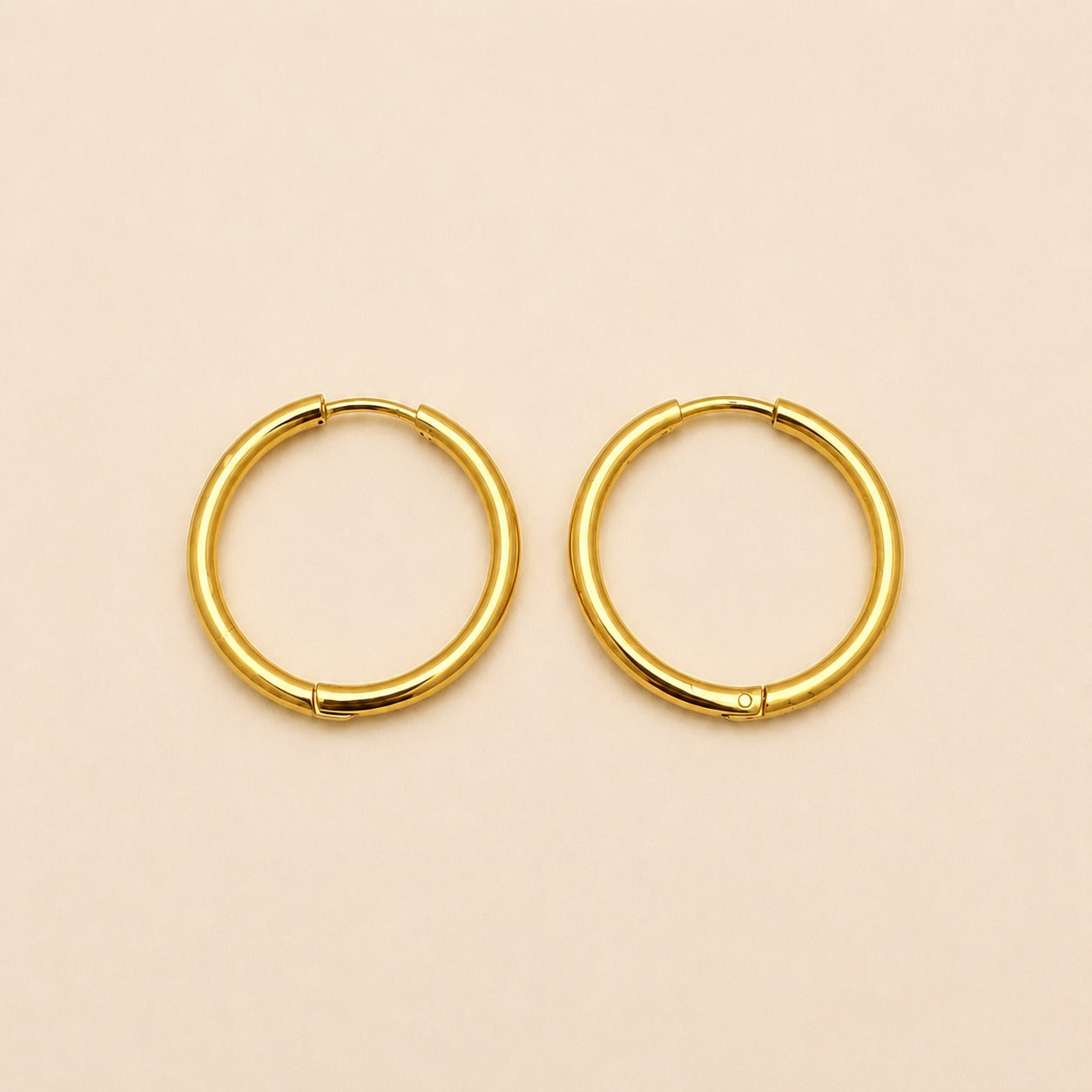 18K Gold Plated Everyday Gold Hoop Earrings
