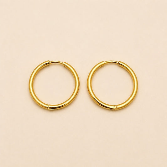 18K Gold Plated Everyday Gold Hoop Earrings