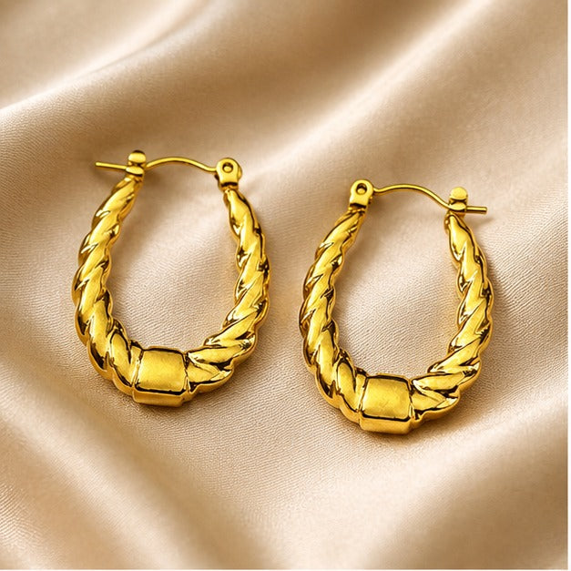 18K Gold Plated Hoop Anti Tarnish Earring