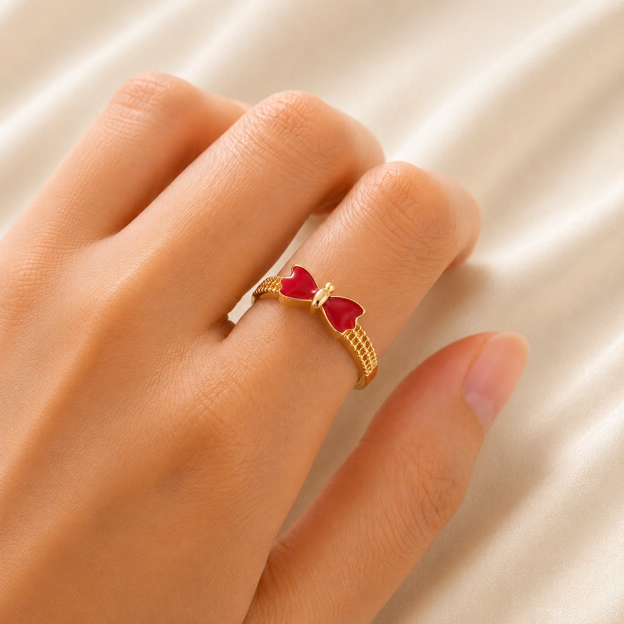 Charm Bow Adjustable Ring
