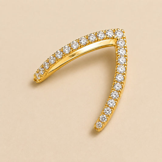 Sparkling Chevron Ring