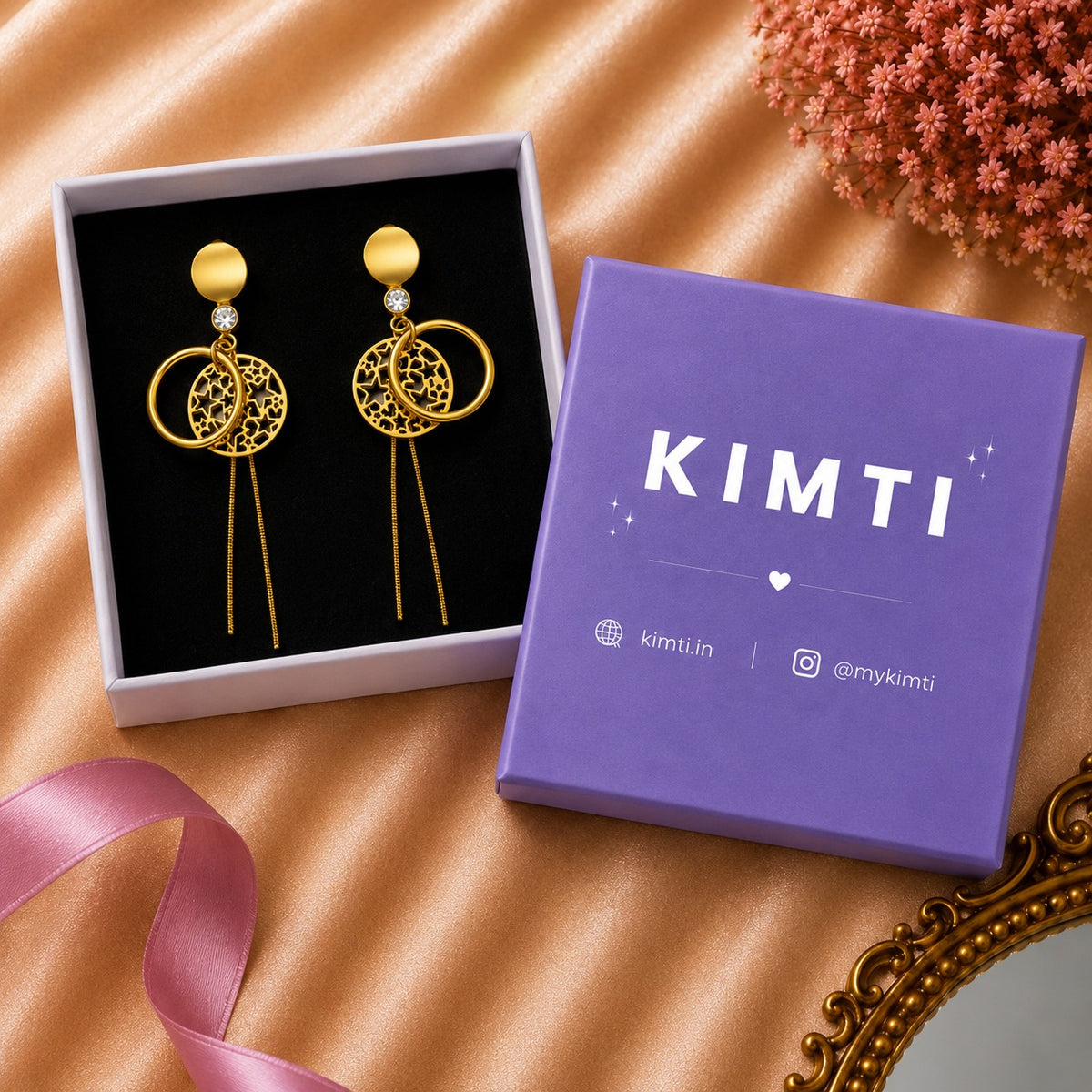 Celeste Gold Tassel Earrings