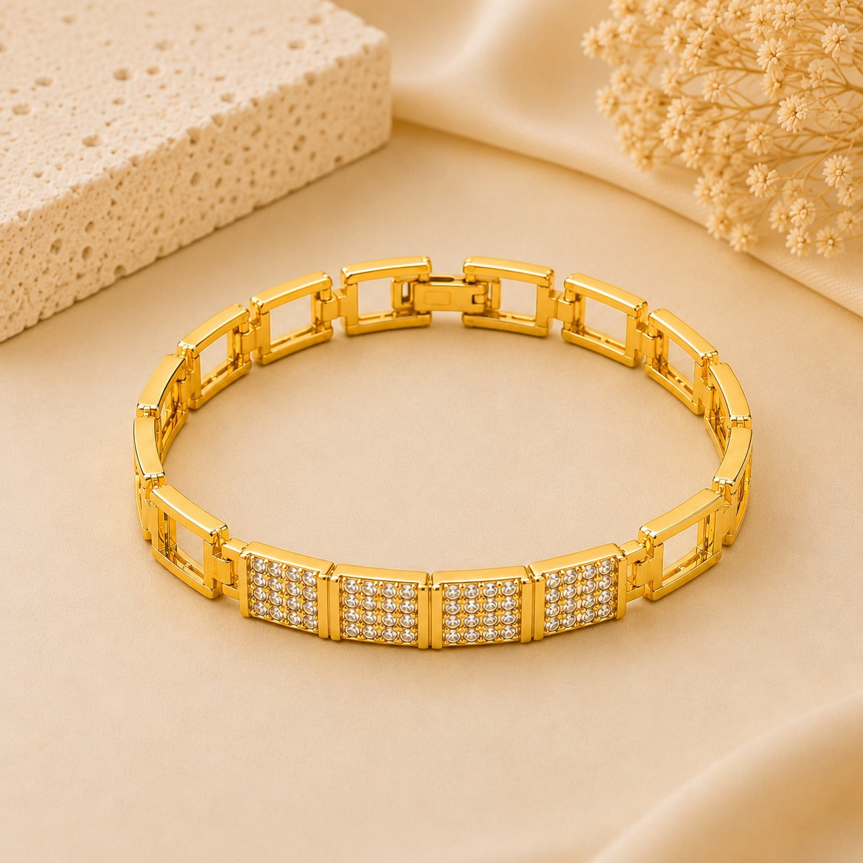 Men - Diamond Glow Link Bracelet