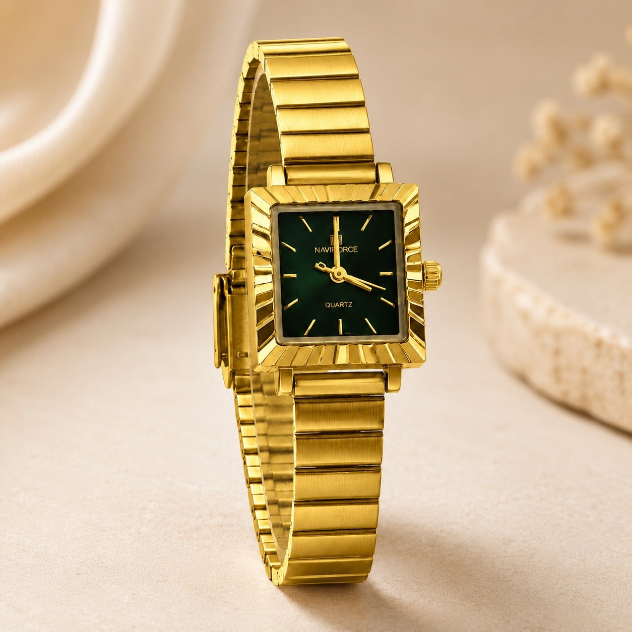 Golden Grace Square Watch