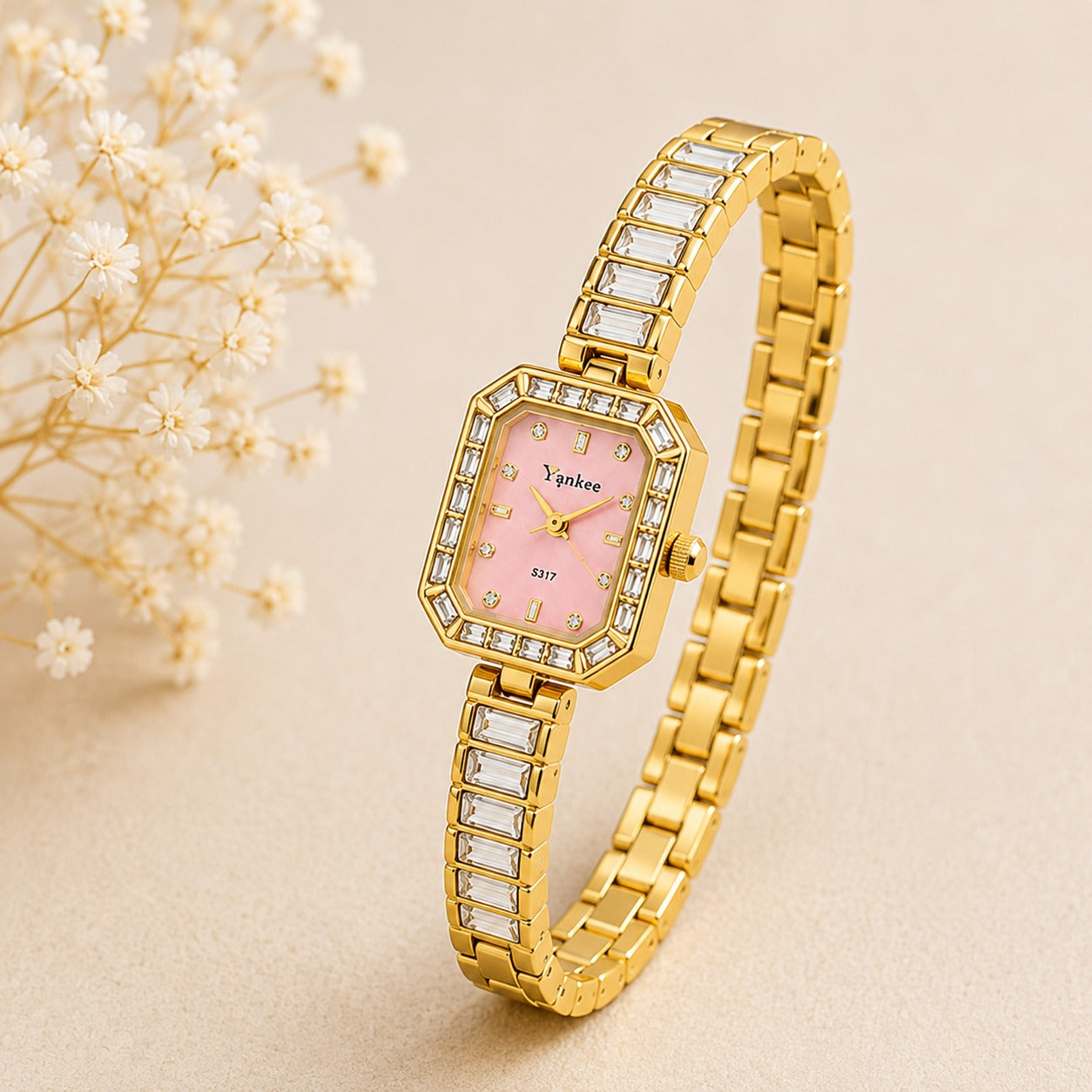 Blush Luxe Crystal Watch