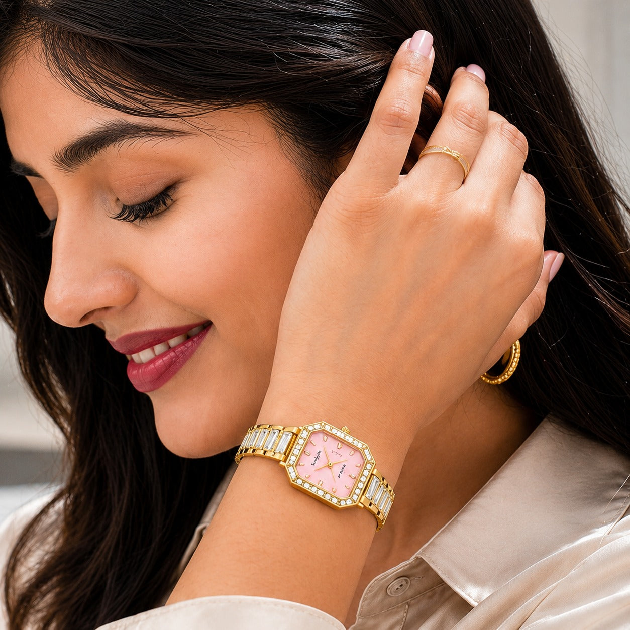 Blush Luxe Crystal Watch