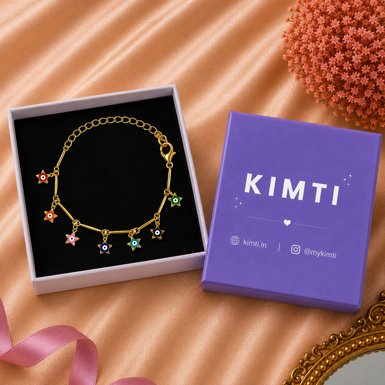 18K Gold Plated Twinkle Star Nazar Bracelet