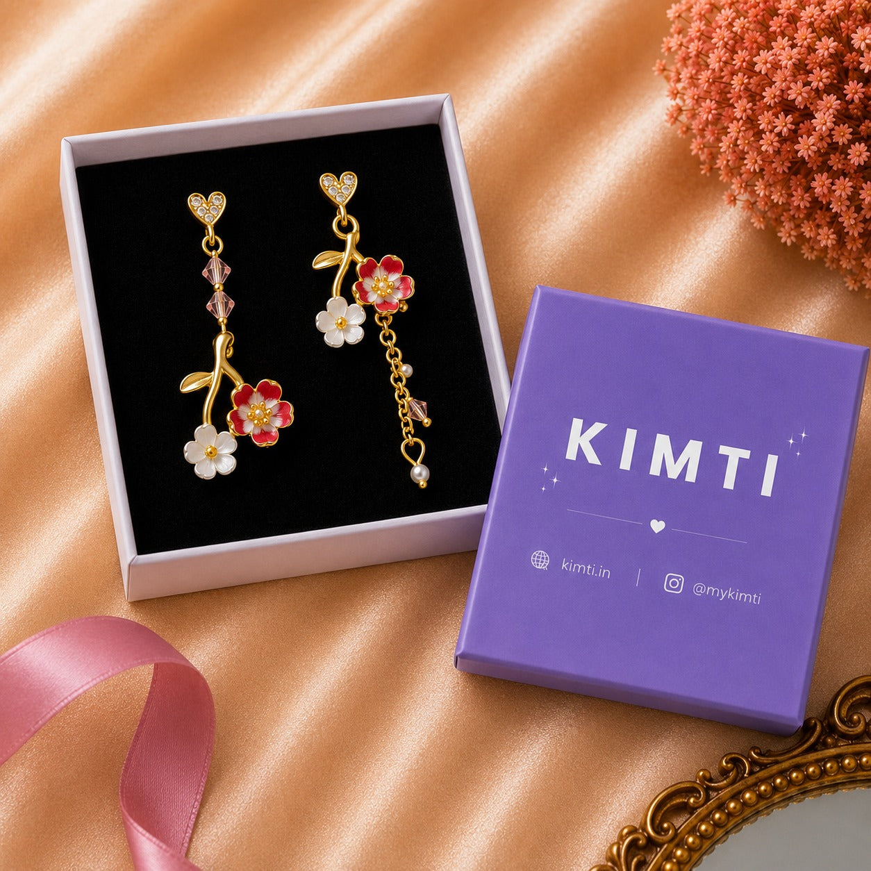 Blossom Trail Asymmetric Earrings