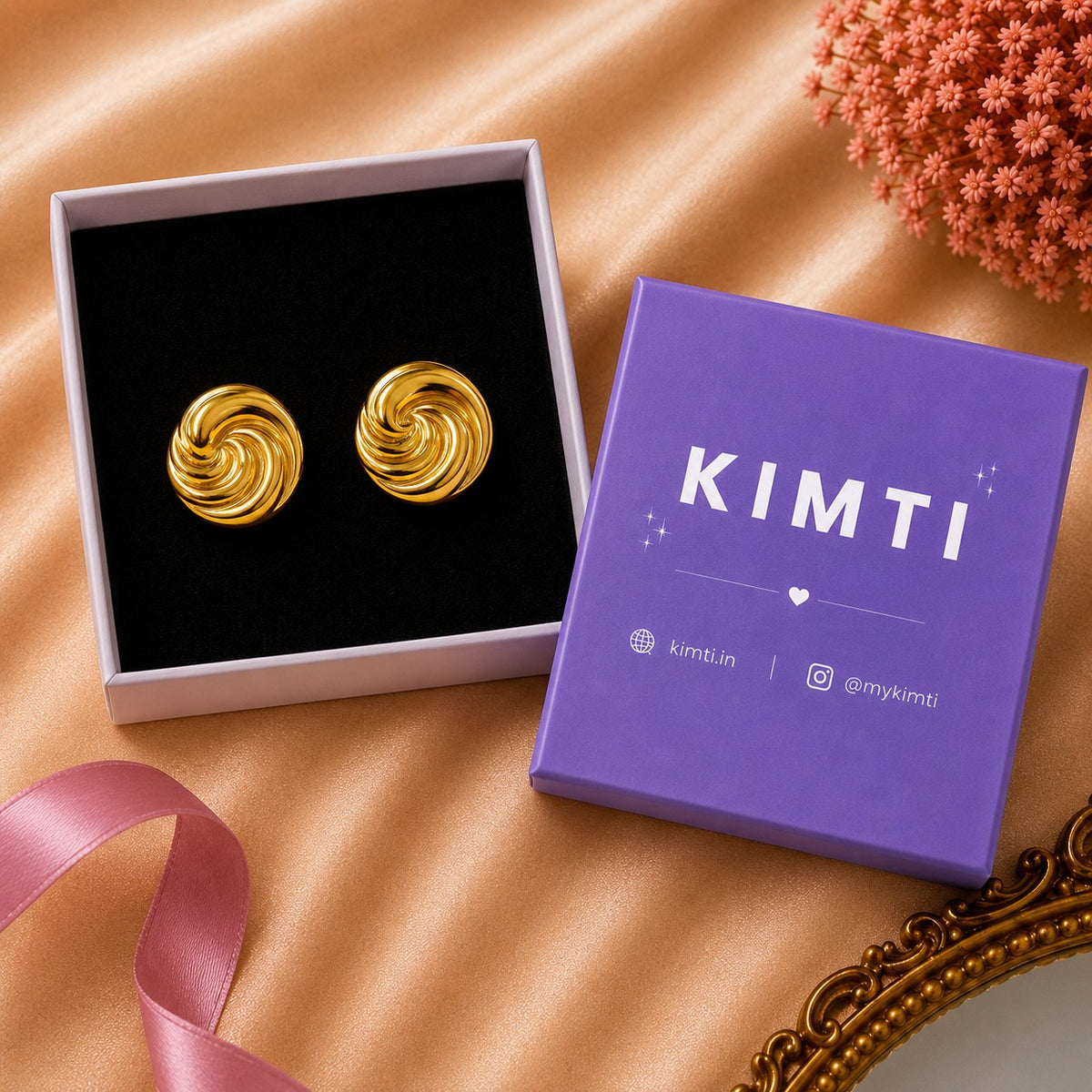 18k Gold Plated Luna Loop Earrings