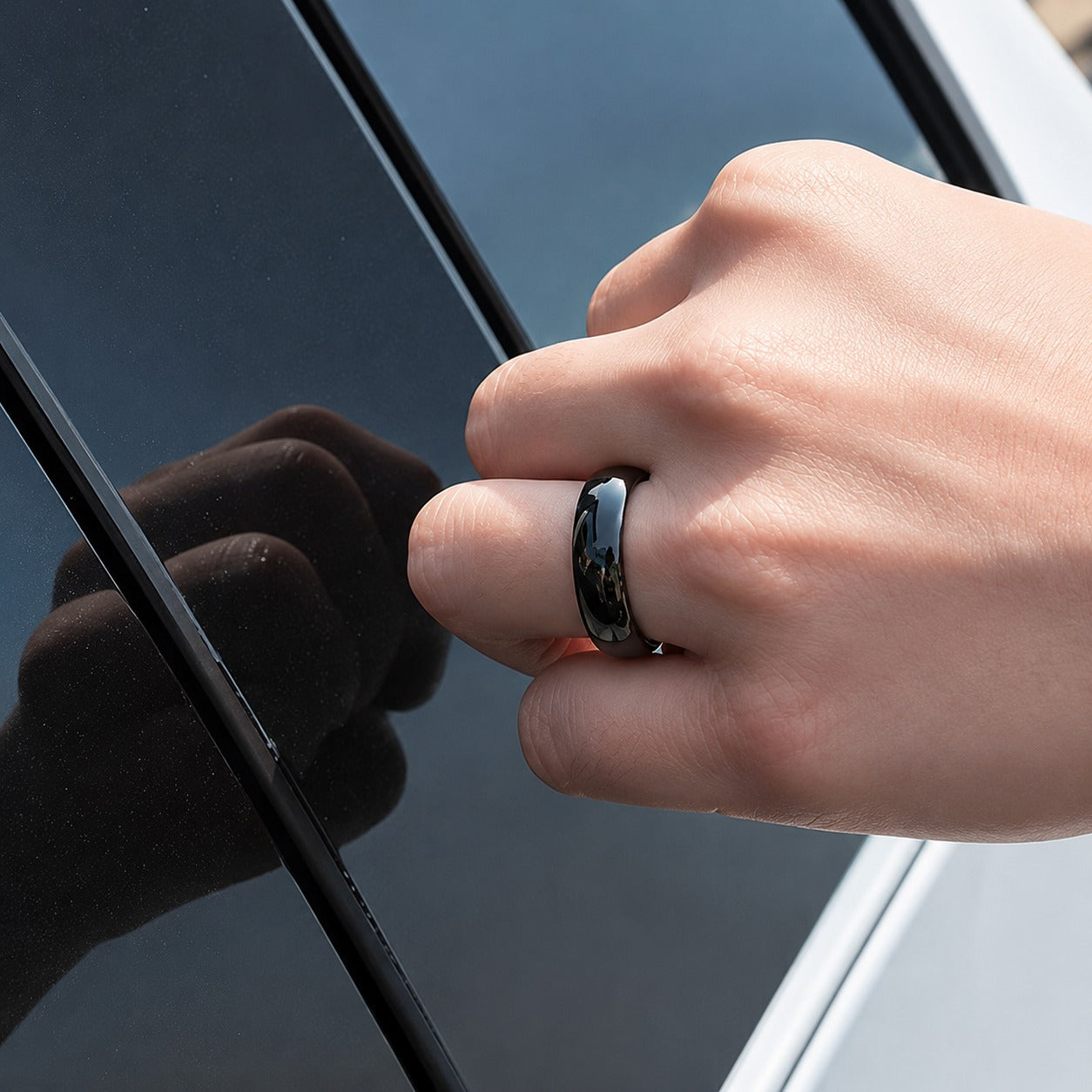 Men - Midnight Black Classic Band Ring