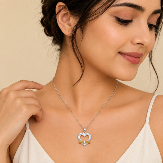 Tewiky Cute Heart  Anti-Tarnish Necklace