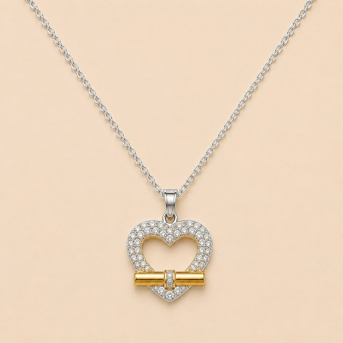 Tewiky Cute Heart  Anti-Tarnish Necklace