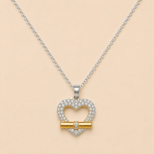 Tewiky Cute Heart  Anti-Tarnish Necklace