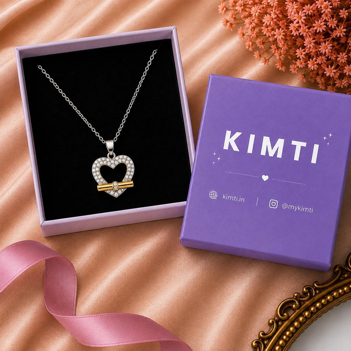 Tewiky Cute Heart  Anti-Tarnish Necklace