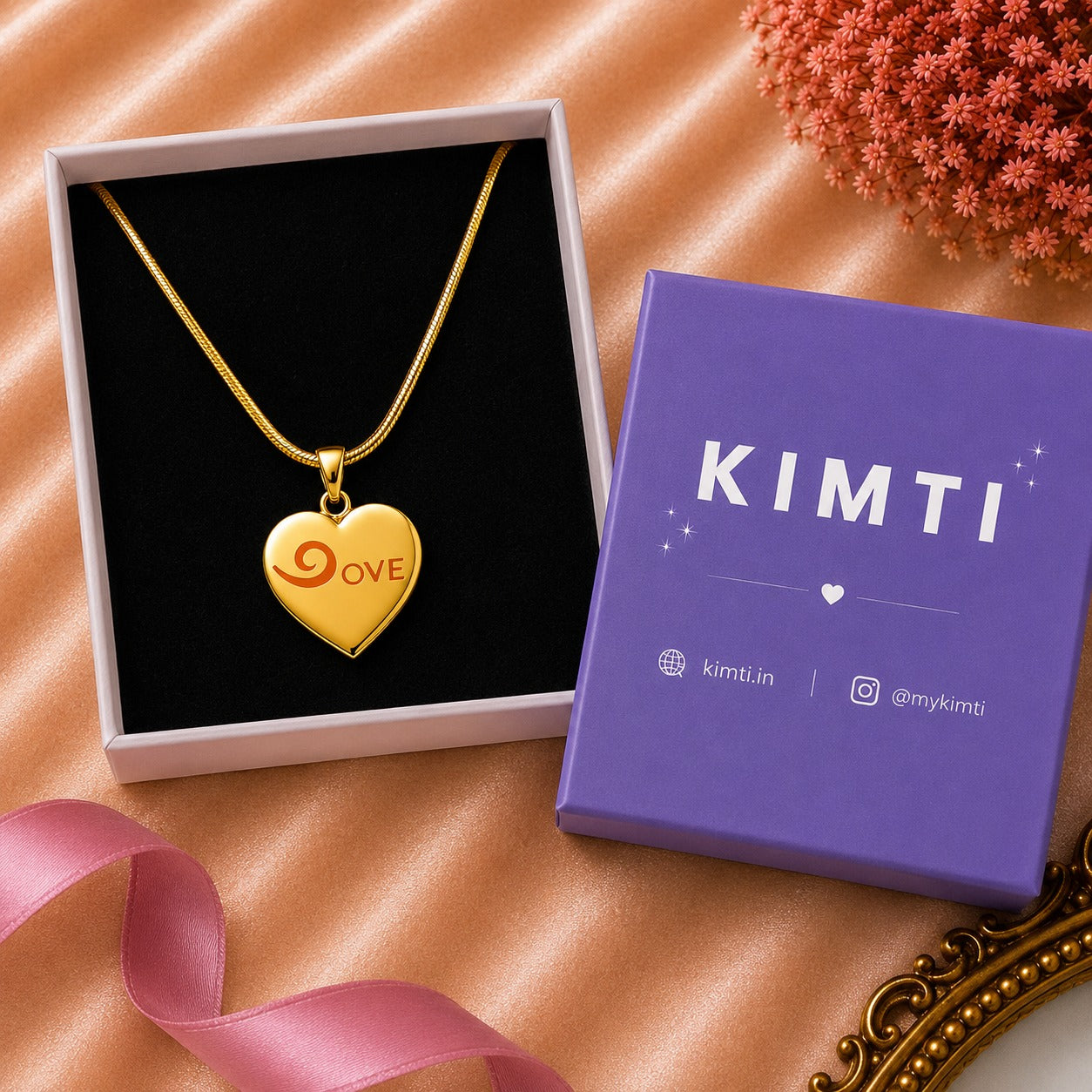 18K Gold Plated Love Sign Pendant Necklace