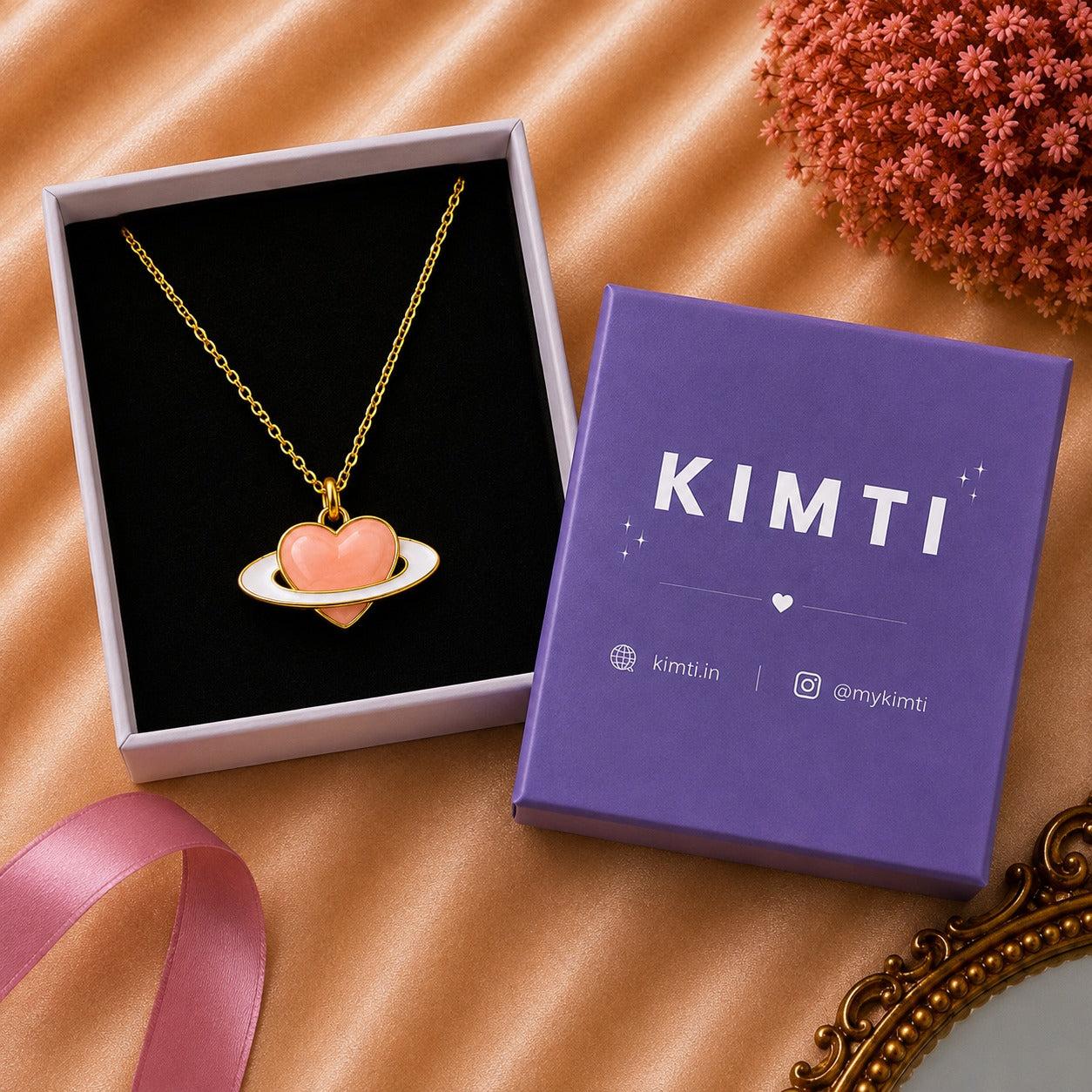 18K Gold Plated Celestial Heart Necklace