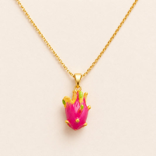 18k Gold Plated Exotica Bloom Charm Necklace