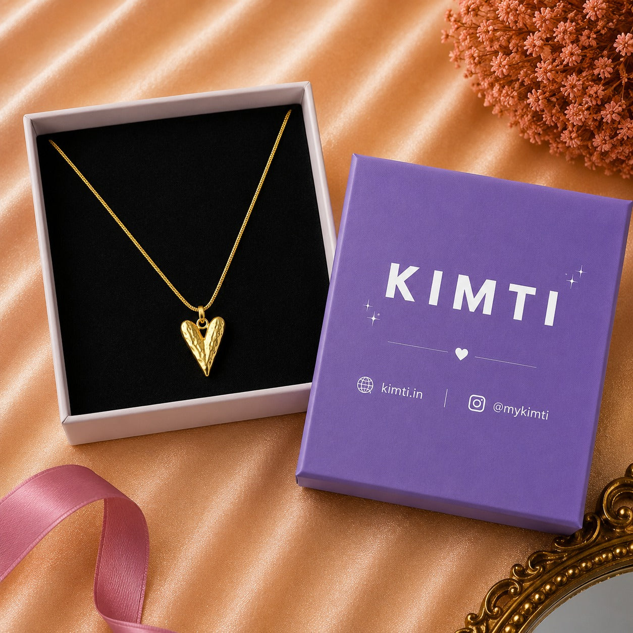 18k Gold Plated Golden Whisper Heart Pendant Necklace