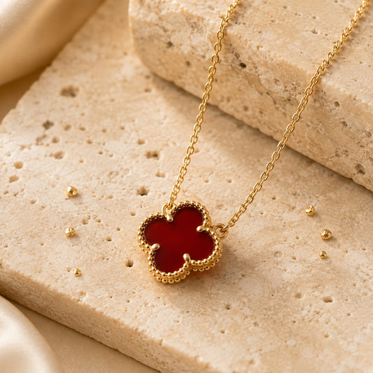 Red Clover Anti Tarnish Necklace