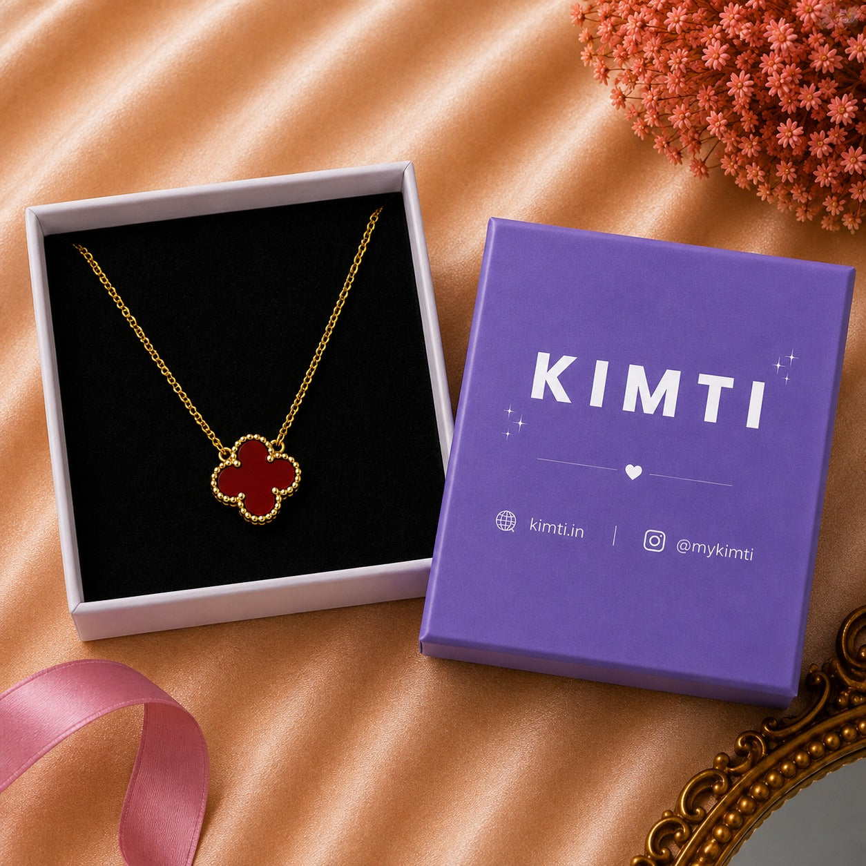 Red Clover Anti Tarnish Necklace