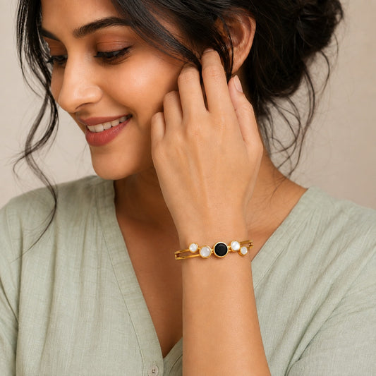 18K Gold Plated Elara Midnight Glow Bracelet