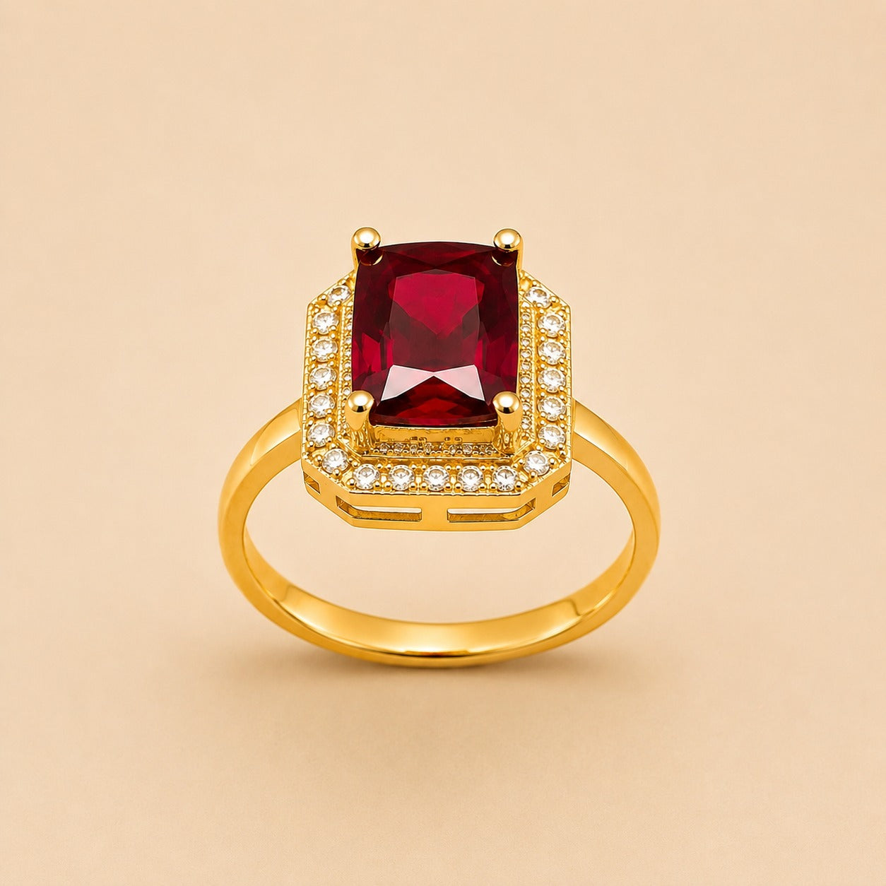 Ruby Royale Crystal Ring