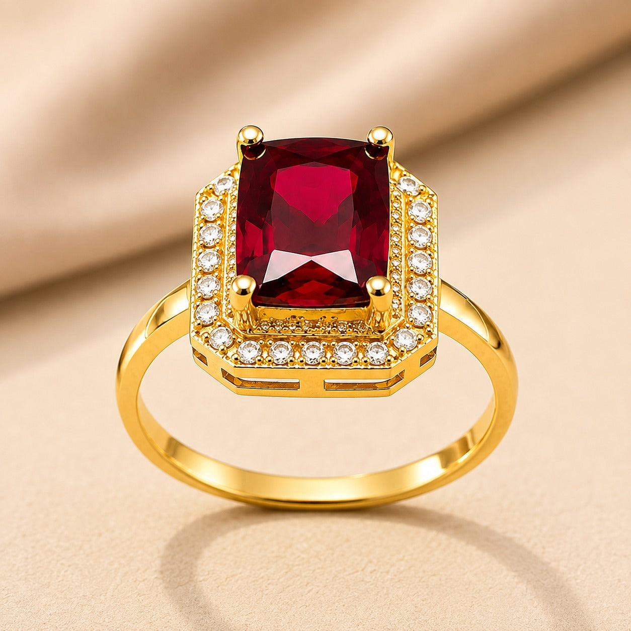 Ruby Royale Crystal Ring