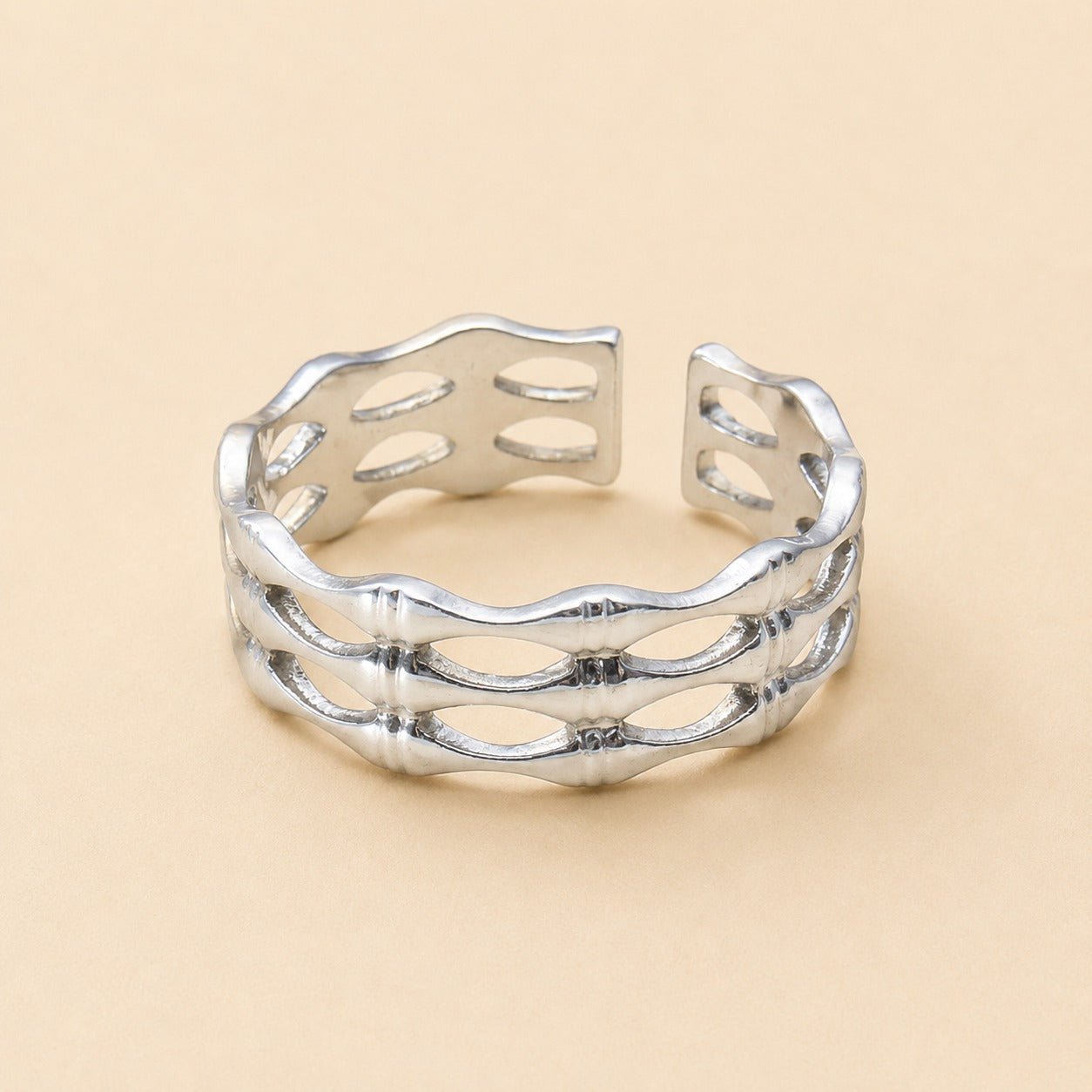 Silver Loop Adjustable Ring